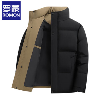 Luo meng 90 white duck down men's stand collar down jacket winter 2025 new mid-length thick warm and coldproof loose jacket