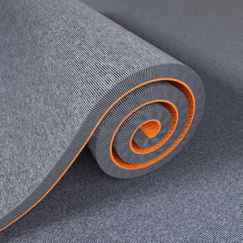 Fantasy thickened carpet free-cut soundproof floor mat shock-absorbing bedroom non-slip living room floor rubber floor super wear-resistant gray environmentally friendly tp single stripe 50x80cm