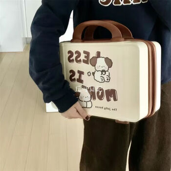 Ye yu's cute little rabbit portable suitcase ins portable 14-inch small suitcase for outing students large-capacity box leap puppy 14-inch - old model for boarding