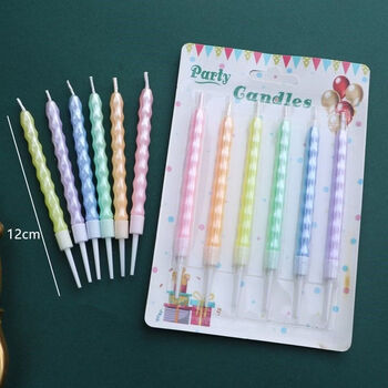 Fantasy candle birthday cake plug-in candle plug-in baking plug-in 50 pieces fantasy streamer candle 2 boxes