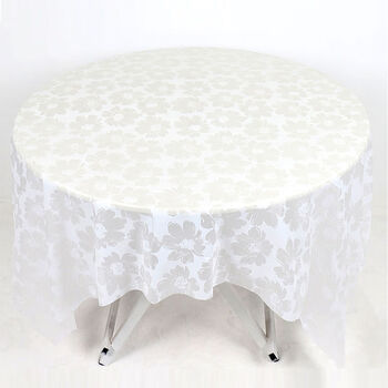 Fantasy tablecloth red grid catering square round table stalls barbecue restaurant p white peony style 2.2x2.2 meters 10 packs/100 sheets