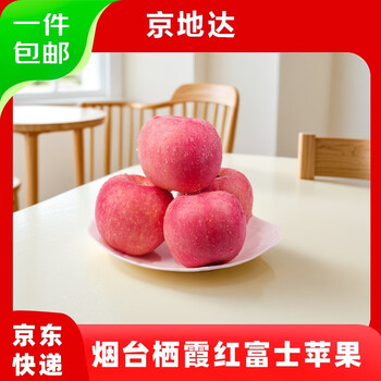Jingdida shandong yantai qixia red fuji apple, net weight 4.5 catties, single fruit 180g+, free shipping directly from the source of the fruit