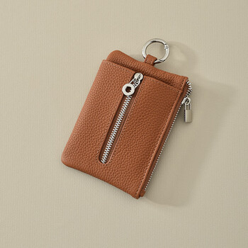 Lunia togo first layer cowhide key bag for men and women genuine leather multifunctional car key bag coin purse card holder integrated storage golden brown_togo first layer cowhide