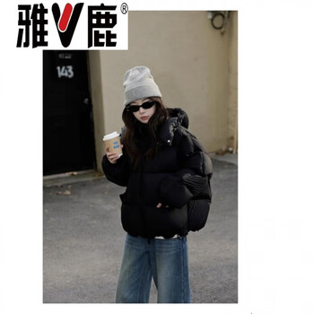 Yalu extreme cold warm down jacket women's short thickened small man 2026 winter new fashion loose 95 white goose down jacket goose down jacket 95% white goose down women's black s high-end western style down jacket for small man