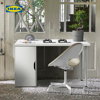 Ikea (ikea) lagkapten lager cape alais desk study computer desk study room white 140x60cm + swivel chair