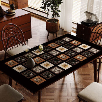 Fantasy style no-wash leather table mat, high-end waterproof, oil-proof, anti-scalding, no-care tablecloth, coffee table countertop mat, orange youxiang table mat, anti-scalding and heat-insulating 80x140, protects the desktop from scratches