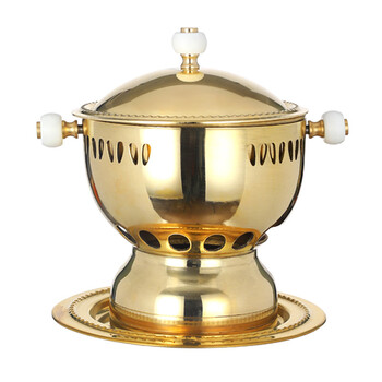 Sjbob small hot pot, pure copper hot pot, seafood posture, one person/person, gold thickened copper pot, chinese seafood buffet pot, golden copper inner pot, 1 inch