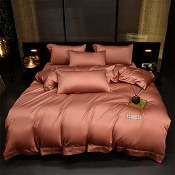 Fantasy class a long-staple cotton quilt cover single piece 2m x 2m 3 single quilt cover three-piece set 200x230cm high-end milton premium orange 48x74cm pillowcase 1 pair