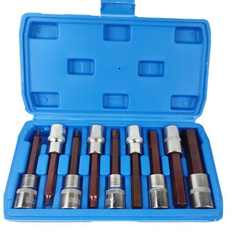 Other home hexagon bit set combination socket screwdriver s2 extended 1/2 electric inner 6-angle h-type screw wrench hexagon pressure batch nine-piece set