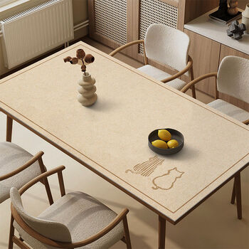 Fantasy tablecloth disposable dining table mat and coffee table mat line cat 85cmx140cm (no edge warping)