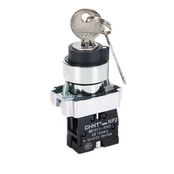 Chint power lock conversion two-position and three-position locking with key knob switch xb2 np2-bg21/25/33 np2-bg21 (two gears and one normally open)