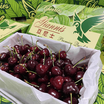 Tao qing'an new zealand cherries imported fresh fruit original box gift box black pearl rabins cherry sf 4 catties (net weight) 4j 32mm and above