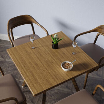 Fantasy imitation wood grain square tablecloth square table mat waterproof and oil-proof no-wash leather coffee table eight immortals tablecloth dining table mat a4074 light walnut wood grain 60x60cm