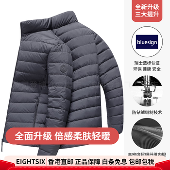 Bosideng lightweight down jacket men's short 2025 autumn and winter new warm stand collar three-proof casual b250131005 phantom gray 8243_ gray color 5xl 200_116a_ weight about 190-200 catties