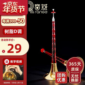 Range (range) d-key suona imitation red sandalwood golden bowl for beginners to practice playing high-end adult suona instruments