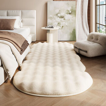 Fantasy bedside blanket living room bedroom blanket massage bubble velvet cream white thickened warmth 120x180cm