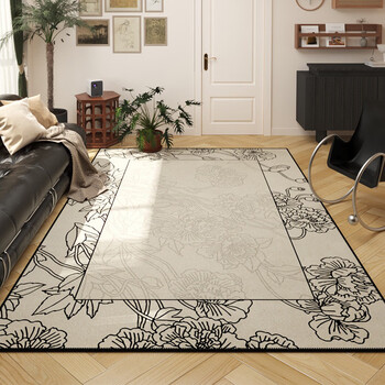 Fantasy autumn and winter french style carpet, carpet under the coffee table in the living room, light luxury and high-end new tianjin cuihuangkou floor mat, french pastoral 08 140 200cm, no-wash, ready to use and easy to care for