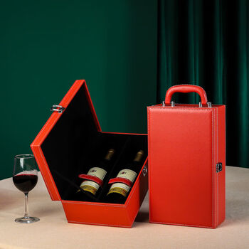 Fantasy double red wine gift box red wine packaging box portable customized wine gift box red double no wine utensils