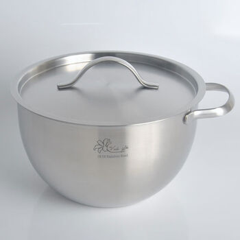 Export thickened 1810 stainless steel salad basin, cold vegetable baking, whipped cream and noodle mixing basin 1628cm 28cm with stainless steel lid