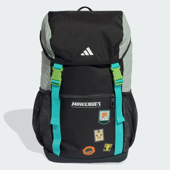 Adidas minecraft backpack minecraft children's backpack unisex multi-pocket game print black/sage green