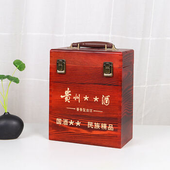 Wing fantasy spot wine box six bottles collection box liquor wooden box gift box packaging box two bottles flying solid wood