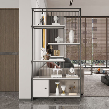 Office metal rack, simple modern beauty salon display rack, custom iron bookshelf, floor-standing storage rack, black cabinet left 80*25*190