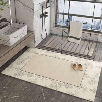 Yusenyi technology bathroom floor mat bathroom water-absorbent non-slip floor mat washing table carpet floor mat second-hand 120cmx140cm