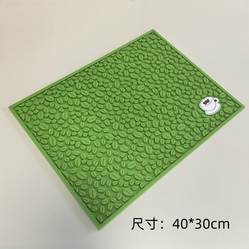 He jiagong milk tea shop draining mat coffee bean coffee bar mat non-slip mat coffee utensil storage mat milk tea shop coffee coffee bean style 40*30cm matcha green draining mat