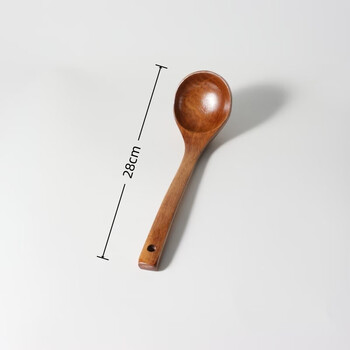Shantou lincun he shike wooden pot shovel spoon kitchenutensils kitchen utensils cooking shovel cooking wooden shovel old lacquer straight handle spoon 28*7.7cm about 70g