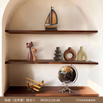 Yusenyi retro ornaments living room tv open cabinet high-end b&b decoration soft furnishing crafts sailboat five-piece set eight