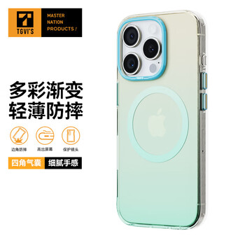 Tgvi s is suitable for apple 16promax mobile phone case iphone16promax magnetic protective cover 16pro transparent anti-fall frosted lens all-inclusive ultra-thin men and women gulf blue iphone16promax
