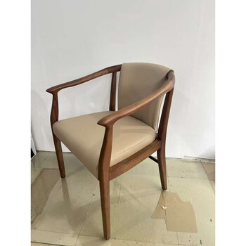 Fantasy dining chair, dining table and chair, soft bag tea table, backrest chair, dining chair, imported ash wood walnut color dining chair, minimum bid of 2 per single