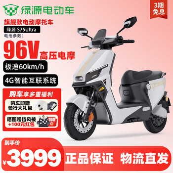 Luyuan electric motorcycle s75ultra 96v high voltage intelligent long range electric motorcycle adult commuting high performance electric motorcycle top speed 60km/h fiber white-96v20ah lead acid 8 large batteries
