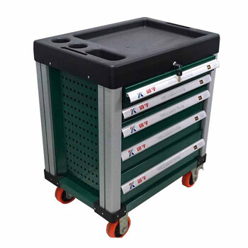 Bay window multi-functional auto repair push tool cart drawer-type hardware tool box heavy-duty thickened double-door parts tool cabinet 5-layer luxury