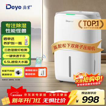 Deye dehumidifier/dehumidifier, dehumidification capacity 20 liters/day, household soft-sound basement drying and dehumidification absorber clothes dryer, mobile phone intelligent control dyd-w20a3