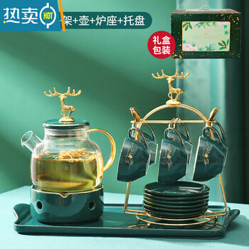 Tuojin high-value coffee cup set, exquisite european-style small coffee cup, cup and saucer, english afternoon tea, gold handle - 6 cups, 6 saucers, gold line - 6 cups, 6 saucers, 6 spoons + stand + pot + stove base + holder