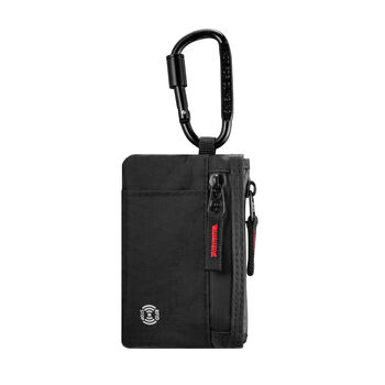 Wessleco anti-theft card bag for men 2025 new coin purse rfid id bag portable key bag wallet graphite black red pull head