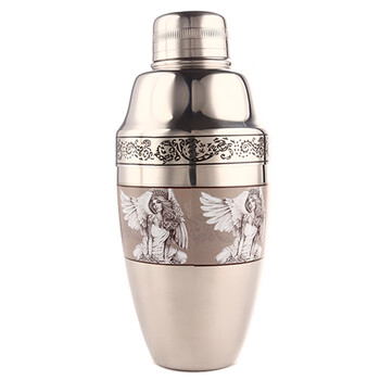 Shantou lincun 304 stainless steel cocktail shaker, dunshake pot set, old style american flying fin, mirror