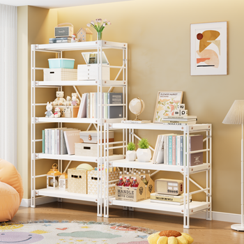 Qi sequence rack student home steel multi-layer floor-standing storage rack integrated wall locker storage rack solid column second floor - height 50cm length 50 width 40cm