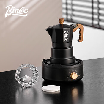 Bincoo three-valve moka pot electric stove heating household hand-cranked espresso small coffee machine outdoor set