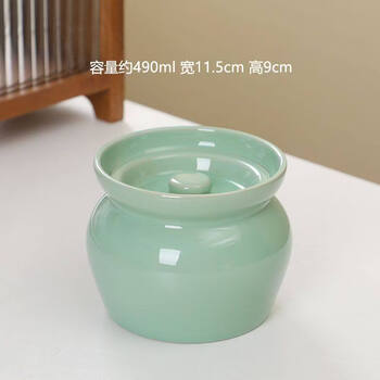 Tuojin jingdezhen ceramic water-proof stew pot stew pot for one person stew pot with lid shaxian snack stew pot factory pot stew pot sky blue 500ml