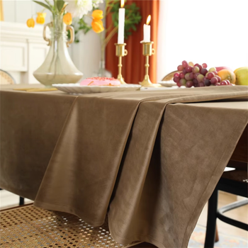 Fantasy dark green wheat velvet retro solid color pastoral living room meeting table cloth coffee table cover custom large tablecloth brown velvet 120x120cm