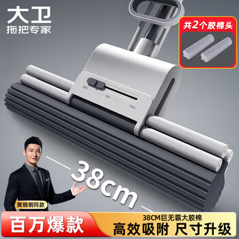 David's collodion mop 38cm sponge head pole length 132cm 2 heads m12 big mac roller type large collodion mop