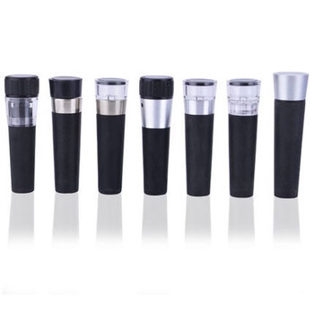 Fantasy vacuum wine stopper, red wine stopper, degassed wine stopper, preservation stopper, wine stopper, wine utensil supplies, bartending red wine stopper, transparent head with aluminum alloy ring in the middle