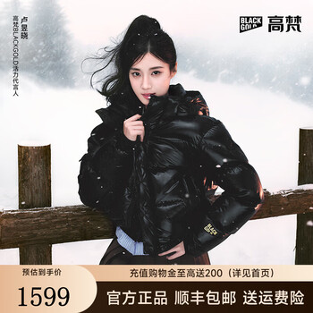 Gao fan and lu yuxiao's same style black gold goose down jacket functional pioneer 5.0 four-frame new short puff thickened women's jacket pioneer black s