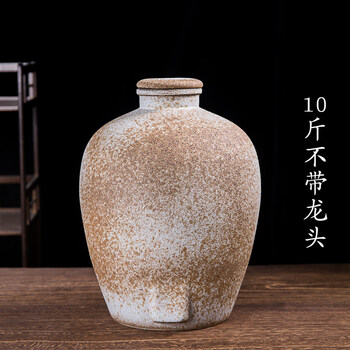 Tuojin jingdezhen quality ceramic wine jar wine making jar 10 jins 20 jins 30 jins antique wine bottle household wine storage seal retro rock sand 10 jins package with wine delivery