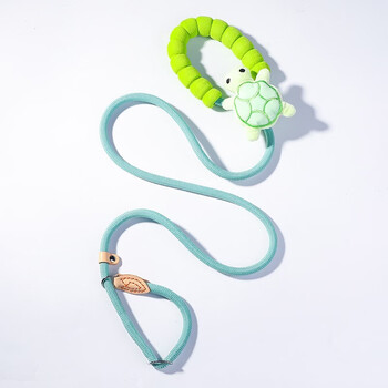 Miaopule pet dog leash explosion-proof small and medium-sized dog outdoor dog walking leash lightweight collar dog leash diy cartoon leash small turtle 10mm*1.5m