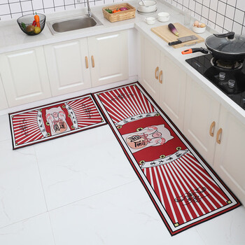 Fantasy kitchen floor mats, non-slip and oil-proof, household no-wash, stain-resistant mats, carpets, waterproof door mats, long door mats, fortune-making customization
