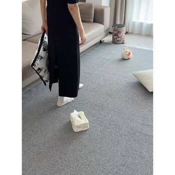 Fantasy imitation sisal carpet living room wear-resistant and cuttable floor mat bedroom balcony bedside carpet japanese tatami floor mat gray pineapple ring 40x60cm (sample trial size)