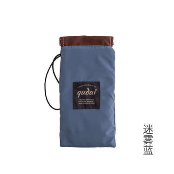 Yusenyi can hang glasses storage bag, portable, automatic closing sunglasses, sunglasses cover, myopia glasses storage bag, misty blue